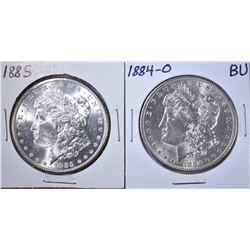1884-O & 1885 BU MORGAN DOLLARS