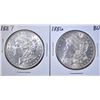 Image 1 : 1886 & 1887 MORGAN DOLLARS  BU