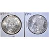 Image 1 : 1890 AU & 1899-O BU MORGAN DOLLARS