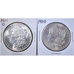 1900 & 1904-O AU MORGAN DOLLARS