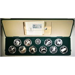 CANADA 1988 OLYMPIC 10-COIN SILVER PROOF SET