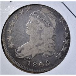 1809 CAPPED BUST HALF DOLLAR  FINE