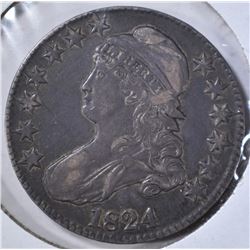 1824  CAPPED BUST HALF DOLLAR  VF