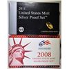 Image 1 : 2008 & 2011 U.S. MINT SILVER PROOF SETS