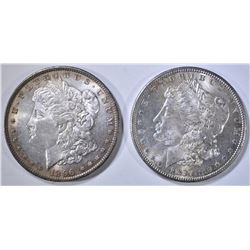 1881-S & 1896 MORGAN DOLLARS  CH BU