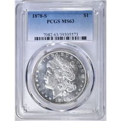 1878-S MORGAN DOLLAR  PCGS MS-63