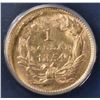 Image 3 : 1854 $1 GOLD TYPE 2 LIBERTY  ICG MS-60