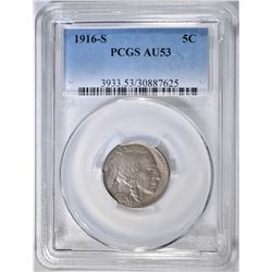 1916-S BUFFALO NICKEL  PCGS AU-53