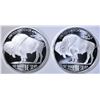 Image 2 : 2 BUFFALO 1 OZ SILVER ROUNDS