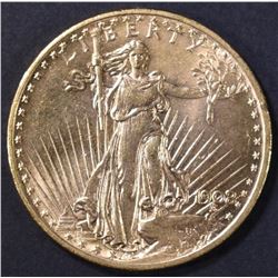 1908 NO MOTTO ST GAUDENS $20 GOLD  CH BU