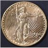 Image 1 : 1908 NO MOTTO ST GAUDENS $20 GOLD  CH BU