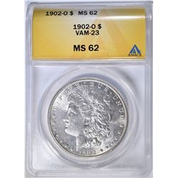 1902-O MORGAN DOLLAR  ANACS MS-62 VAM-23