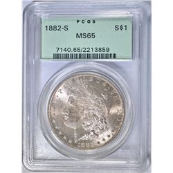 1882-S MORGAN DOLLAR  PCGS MS-65