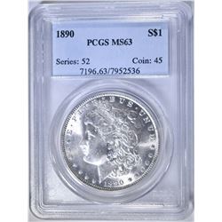 1890 MORGAN DOLLAR  PCGS MS-63