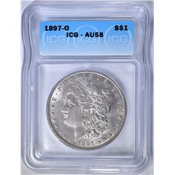 1897-O MORGAN DOLLAR  ICG AU-58