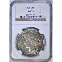 1928-S PEACE DOLLAR  NGC AU-55