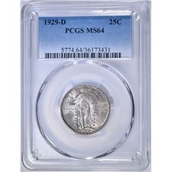 1929-D STANDING LIBERTY QUARTER  PCGS MS-64