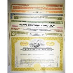 TEN CANCELLED STOCK CERTIFICATES