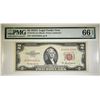 Image 1 : 1953A $2.00 RED SEAL NOTE, PMG-66 EPQ