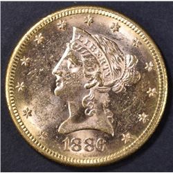 1886-S $10 GOLD LIBERTY CH BU