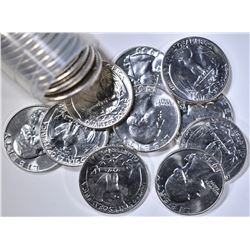 BU ROLL OF 1955-D WASHINGTON QUARTERS