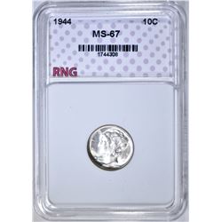 1944 MERCURY DIME RNG SUPERB GEM BU