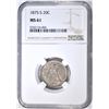 Image 1 : 1875-S 20 CENT PIECE NGC MS-61