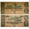 Image 1 : 1864 $5 & $10 CONFEDERATE NOTES LOW GRADE
