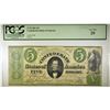 Image 1 : 1861 $5 CONFEDERATE NOTE PCGS 20 T-33