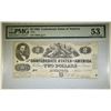 Image 1 : 1862 $2 CONFEDERATE NOTE PMG 53 T-42
