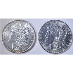 1886 & 1904-O MORGAN DOLLARS CH BU