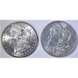 1886 & 1899-O MORGAN DOLLARS CH BU