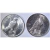 Image 2 : 1922 & 24 PEACE DOLLARS CH BU
