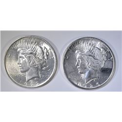 1922 & 25 PEACE DOLLARS