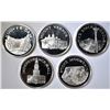 Image 1 : 5-STERLING SILVER ROUNDS, FRANKLN MINT