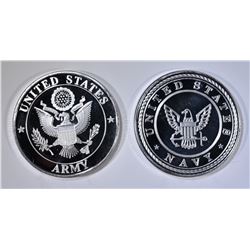 ARMY & NAVY ONE OUNCE .999 SILVER ROUNDS
