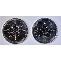 1998 & 2006 ONE OUNCE CANADA MAPLE LEAF COINS
