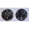 Image 1 : 1998 & 2006 ONE OUNCE CANADA MAPLE LEAF COINS