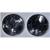 Image 1 : 2015 & 16 ONE OUNCE SILVER CANADA MAPLE LEAF COINS