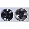 Image 2 : 2015 & 16 ONE OUNCE SILVER CANADA MAPLE LEAF COINS