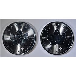 2-2020 CANDIAN ONE OUNCE SILVER MAPLE LEAF COINS