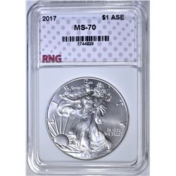 2017 AMERICAN SILVER EAGLE RNG PERFECT GEM BU