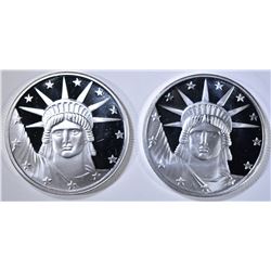 2-ONE OUNCE SILVER ROUNDS LIBERTY