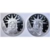 Image 1 : 2-ONE OUNCE SILVER ROUNDS LIBERTY