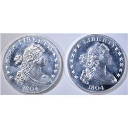 2-1804 DOLLAR REPLICA ONE OUNCE SILVER ROUNDS