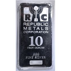TEN OUNCE .999 SILVER BAR