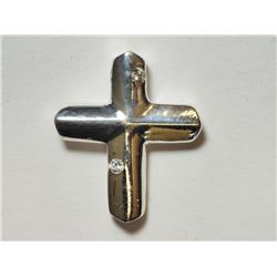 Sterling Silver Cubic Zirconia Cross Pendant, Approx Retail $30