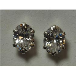 Sterling Silver Cubic Zirconia Earrings, Approx Retail $60