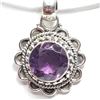 Image 1 : Sterling Silver Amethyst(February Birthstone) Necklace (~weight 5g), Suggested Retail Value $200 (Es