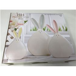 Set of 3 Ceramic Bunnies